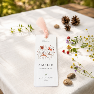 Tarjeta recordatorio marcapáginas Amelie