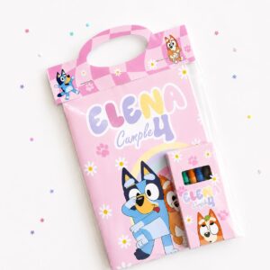 Libro para Colorear + Ceras Bluey y Bingo