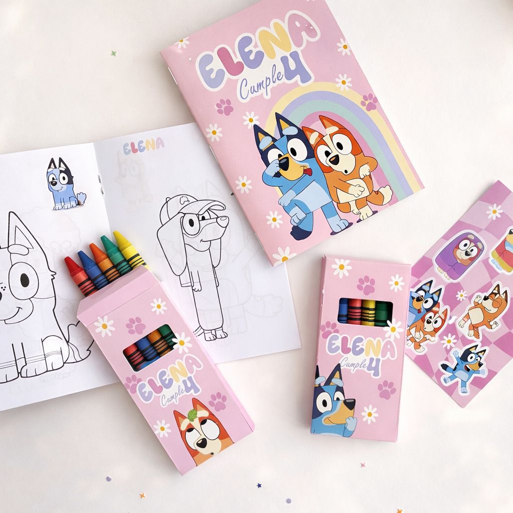 Libro para Colorear + Ceras Bluey y Bingo - Imagen 3