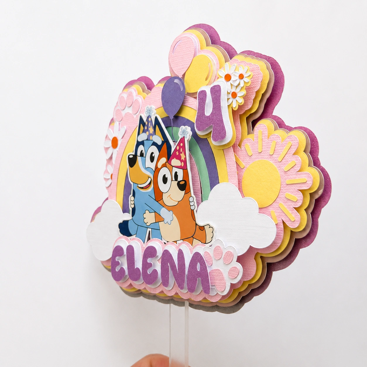 Topper Bluey y Bingo Personalizado - Imagen 3