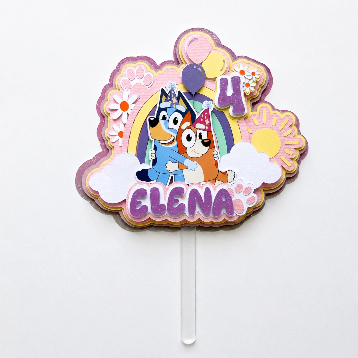 Topper Bluey y Bingo Personalizado - Imagen 2