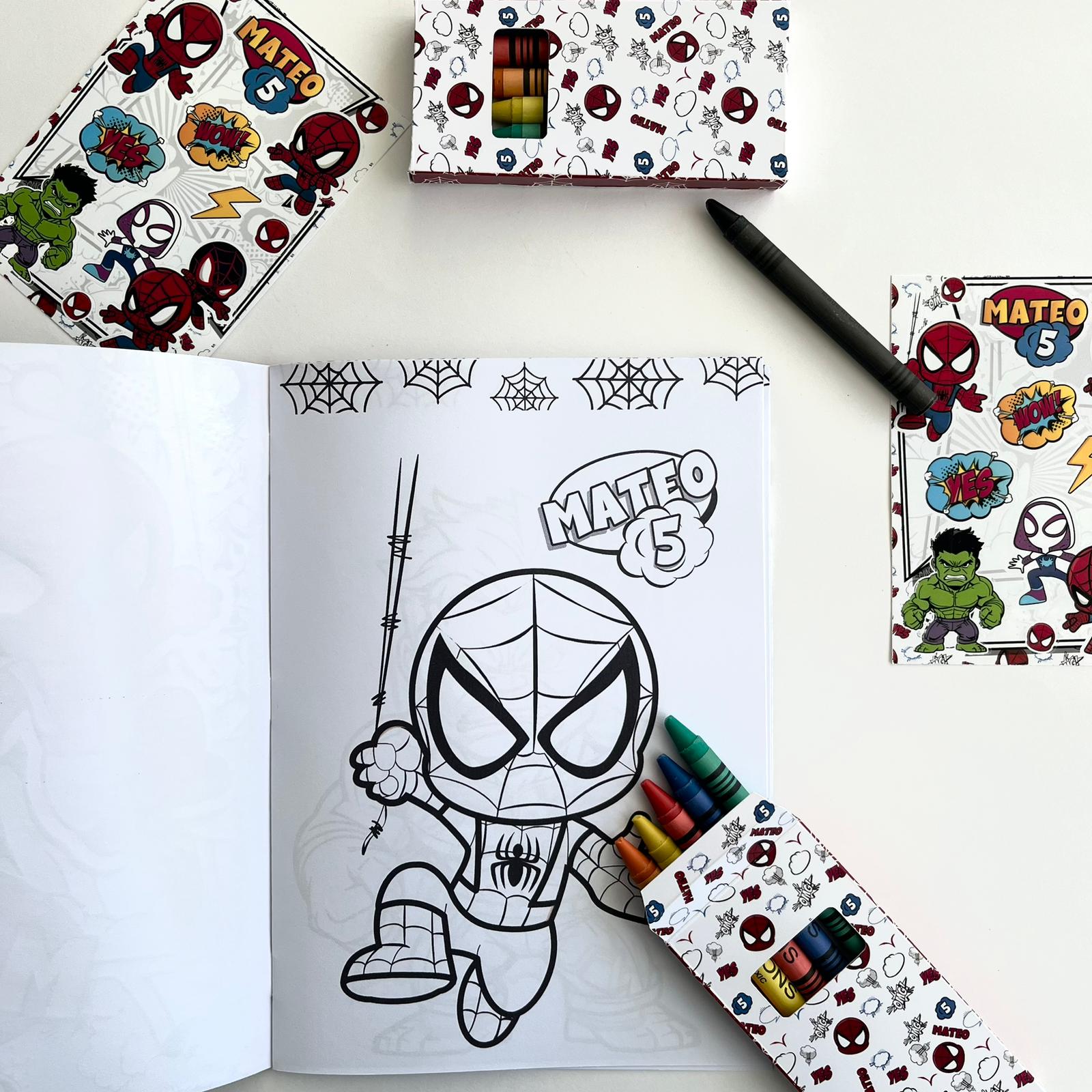 Libro para Colorear + Ceras Superheroe - Imagen 4