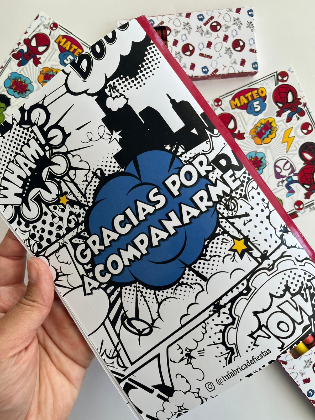 Libro para Colorear + Ceras Superheroe - Imagen 5