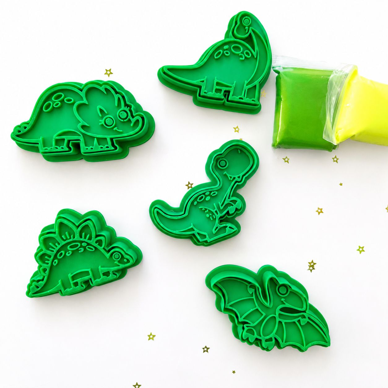 KIT Plastilinas + 3 Cortantes Dinosaurio + 1 Rodillo - Imagen 7
