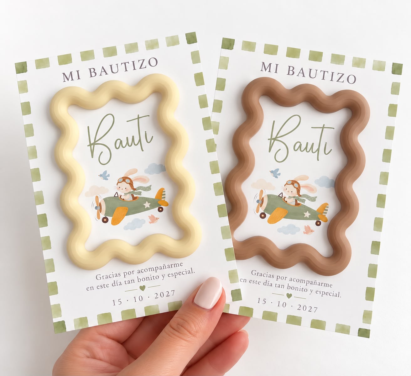 Tarjeta de Bautizo Personalizada con Marco Imantado 3D - Imagen 2